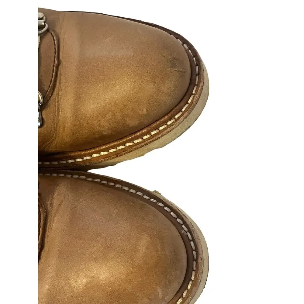 Nisolo Go-To City Hiker Boots •Wimen 8.5• Tan Almond Lace Up Anthropologie $350